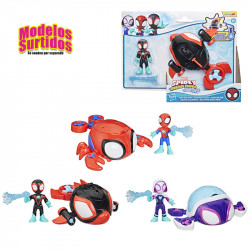 SPIDEY WATREWEBS FIGURAS DE ACCION Y VEHICULOS CAMBIAN DE COLOR