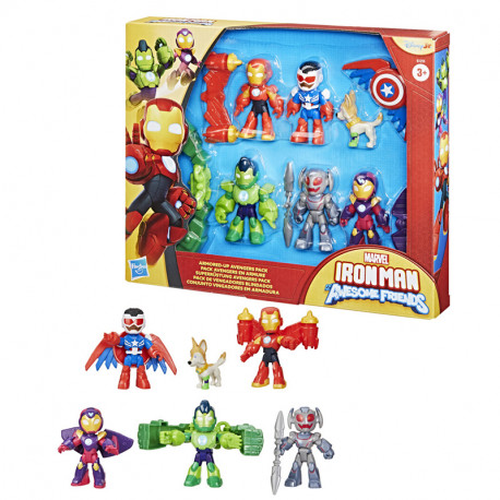 AVENGERS IRON MAN AND HIS AWESONE FRIENDS PACK VENGADORES BLINDADOS