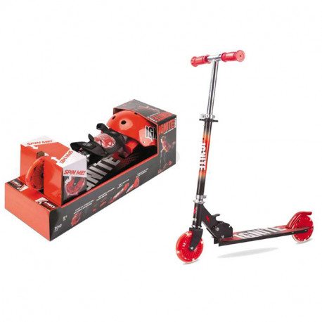 PATINETE 2 RUEDAS LUZ+CASCO+PROTECCIONES