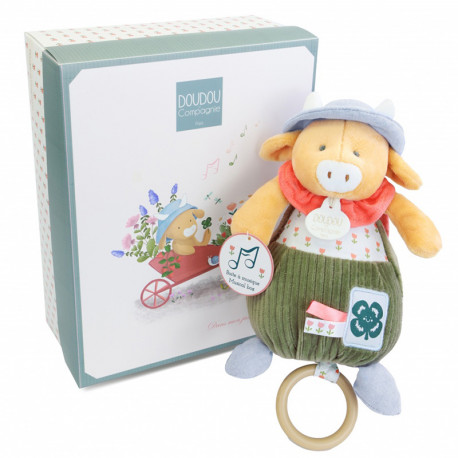 DOUDOU PELUCHE MUSICAL VACA ANETH