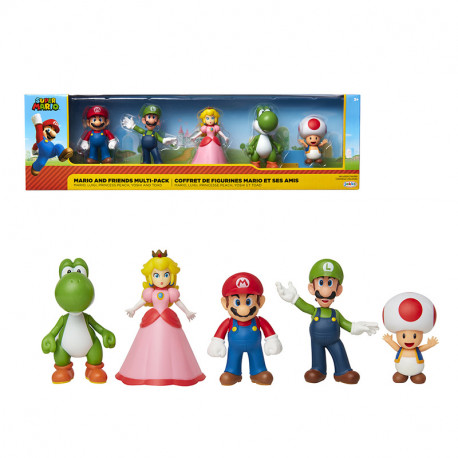 FIGURAS 6 CM PACK DE 5 SUPER MARIO 