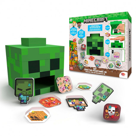 CREA TUS PEGATINAS 3D MINECRAFT