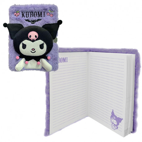 LIBRETA A5 3D PLUSH HELLO KUROMI 