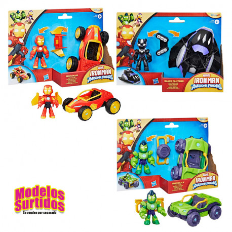 AVENGERS IRON MAN AND HIS AWESONE FRIENDS VEHICULO Y FIGURA SURTIDO