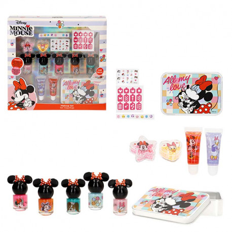 SET MAQUILLAJE CON CAJA Y STICKERS MINNIE