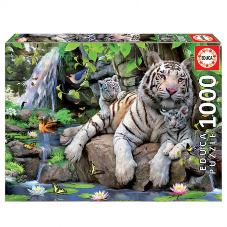 PUZZLE 1000P TIGRES BLANCOS DE BENGALA