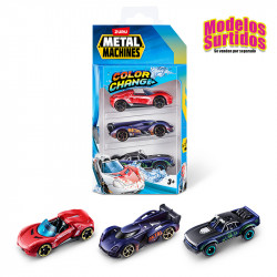PACK 3 COCHES METAL MACHINES CAMBIO DE COLOR