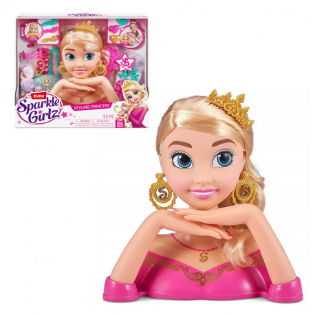 BUSTO PEINADO PRINCESA 50 ACCESORIOS SPARKLE GIRLZ