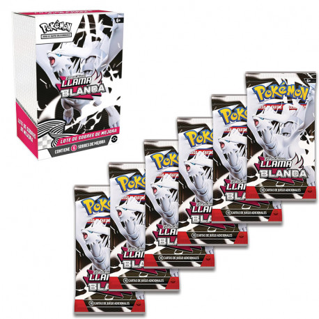 POKEMON LOTE DE SOBRES DE MEJORA DE ESCARLATA Y PURPURA-LLAMA BLANCA DE JCC