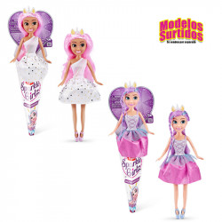 MUÑECA EN CONO 27CM PRINCESA UNICORNIO