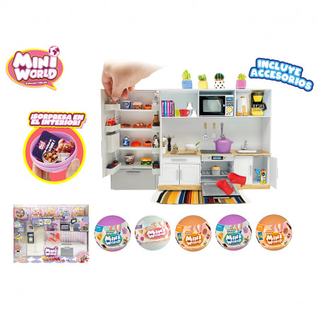 MINI WORLD PLAYSET COCINA CON 5 BOLAS