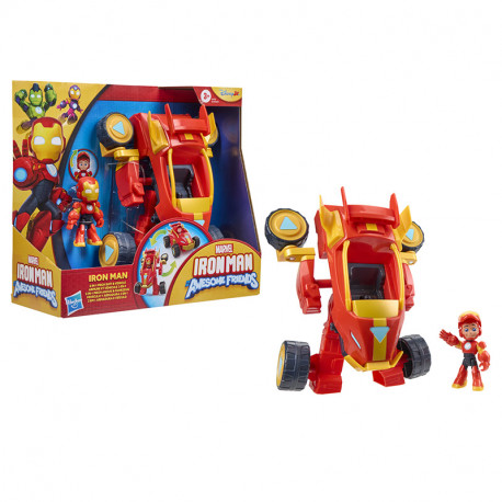 AVENGERS IRON MAN AND HIS AWESONE FRIENDS VEH. Y ARMADURA IRON MAN
