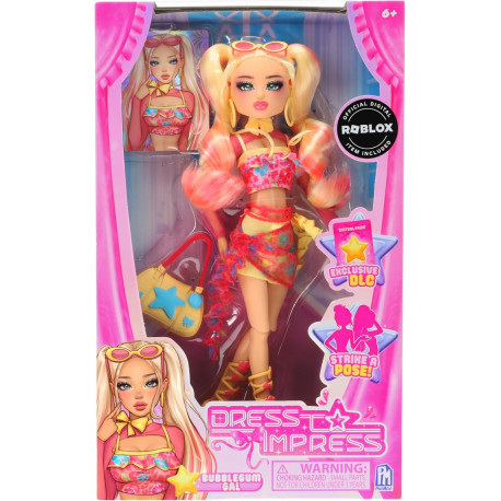 DRESS TO IMPRESS FASHION DOLL BUBBLE GUM GAL