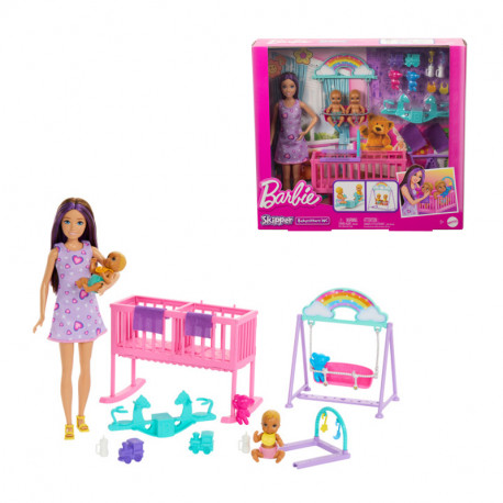 BARBIE MUÑECA SKIPPER CANGURO DE GEMELOS