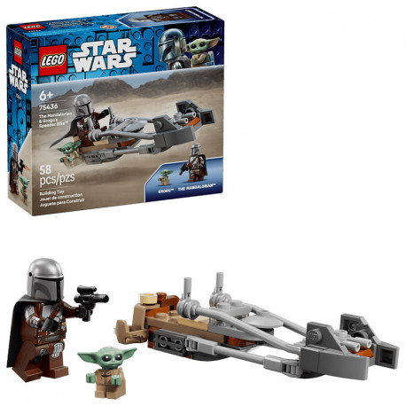 STAR WARS MOTO SPEEDER DEL MANDALORIANO Y GROGU