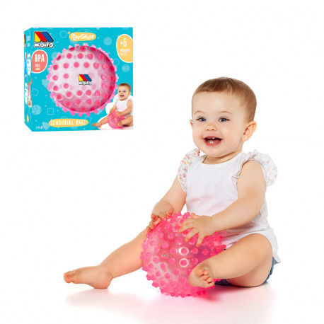 BOLA SENSORIAL 20 CM DIAMETRO ROSA
