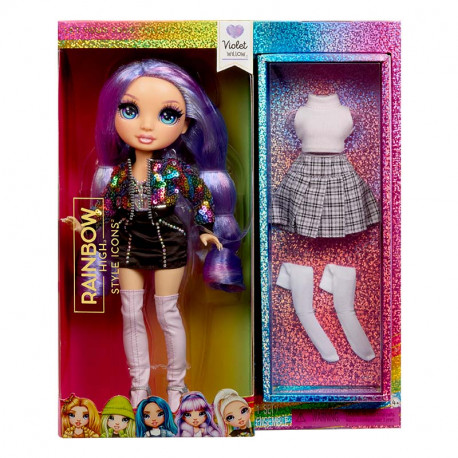 RAINBOW HIGH STYLE ICONS FASHION DOLLS VIOLET