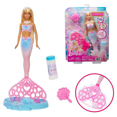 BARBIE FANTASIA SIRENA POMPAS DE JABON