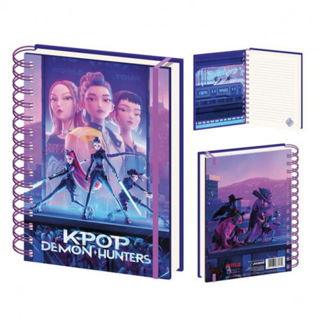 K-POP LIBRETA ESPIRAL A5 DEMON HUNTERS