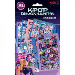 LIBRETA DE PEGATINAS 500 PCS K-POP DEMON HUNTERS