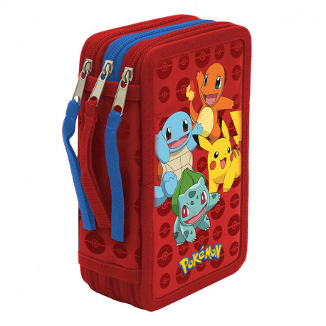 POKEMON PLUMIER 3 PISOS CON MATERIAL ESCOLAR
