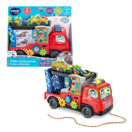 TRAILER PORTACOCHES CARGA Y DESCARGA