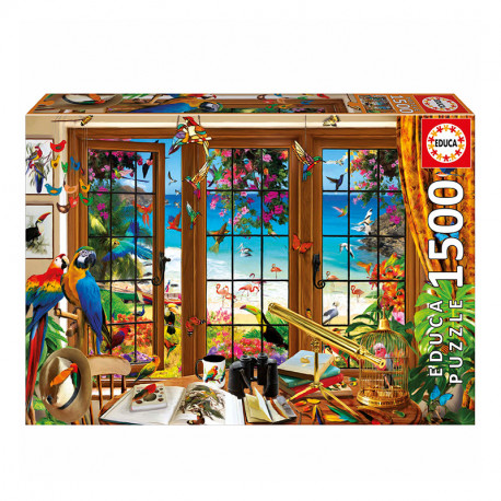 PUZZLE 1500P VENTANA DEL OBSERVADOR DE AVES