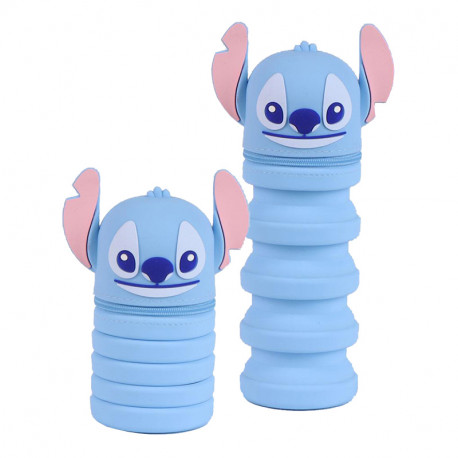 ESTUCHE PORTATODO SILICONA STITCH BACK TO SCHOOL AZUL
