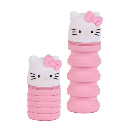 ESTUCHE PORTATODO SILICONA HELLO KITTY BACK TO SCHOOL BLANCA