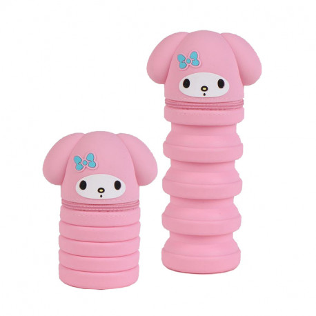 ESTUCHE PORTATODO SILICONA HELLO KITTY BACK TO SCHOOL ROSA