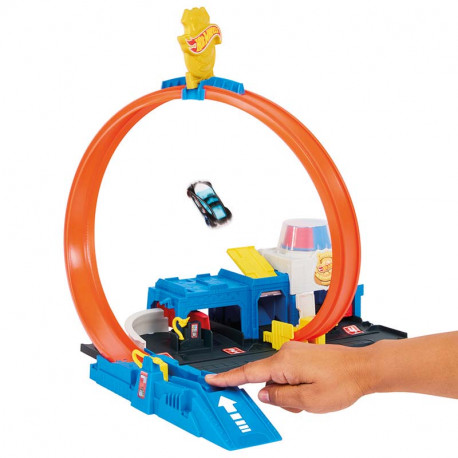 HOTWHEELS CITY SUPER ESTACION DE POLICIA PISTA PARA COCHES DE JUGUETE