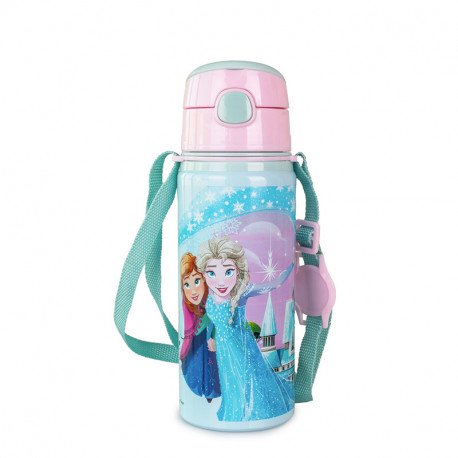 BOTELLA ALUMINIO CON ASA 600ML FROZEN