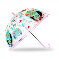 PARAGUAS TRANSPARENTE CAMPANA 46CM FROZEN  