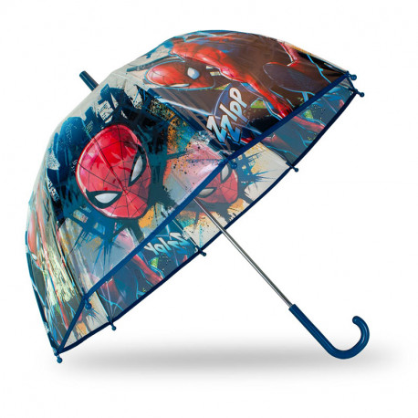 PARAGUAS TRANSPARENTE CAMPANA 46CM SPIDERMAN  