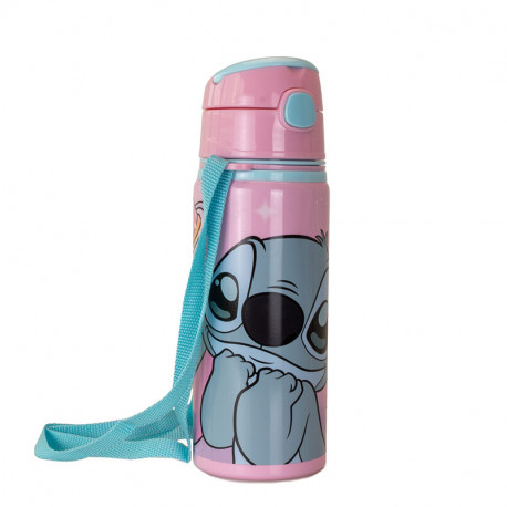BOTELLA ALUMINIO CON ASA 600ML STITCH 