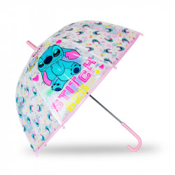 PARAGUAS TRANSPARENTE CAMPANA 46CM STITCH  