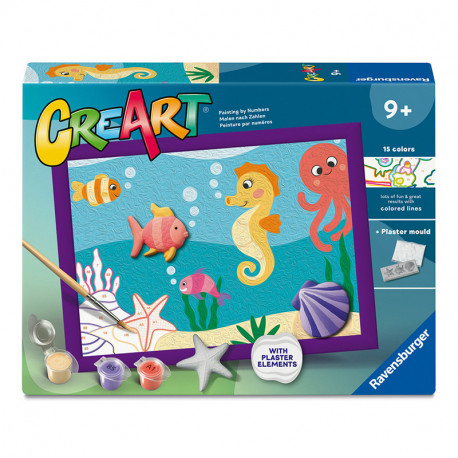 CREART SERIE D CABALLITO DE MAR CON YESO 3D