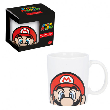 TAZA CERAMICA 325 ML EN CAJA REGALO SUPER MARIO