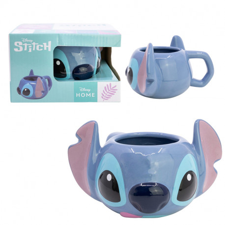 TAZA CERAMICA 3D 375 ML EN CAJA REGALO STITCH