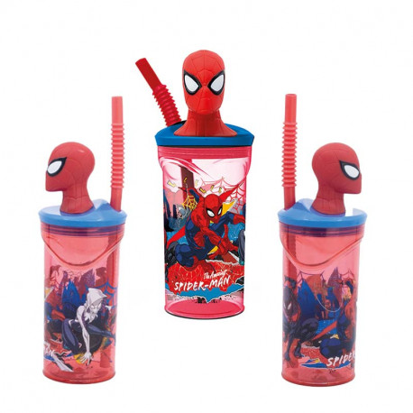 VASO FIGURITA 3D 360 ML SPIDERMAN MOVING