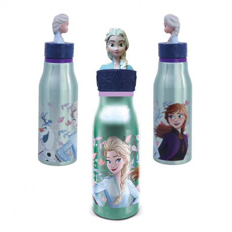 BOTELLA ALUMINIO CON FIGURITA 3D 690 ML FROZEN