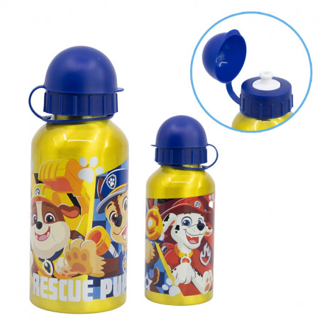 BOTELLA ALUMINIO PEQUEÑA 400 ML PAW PATROL