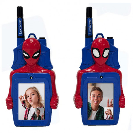 VIDEO WALKIE TALKIE RECARGABLE CON DE COLOR PANTALLA SPIDERMAN