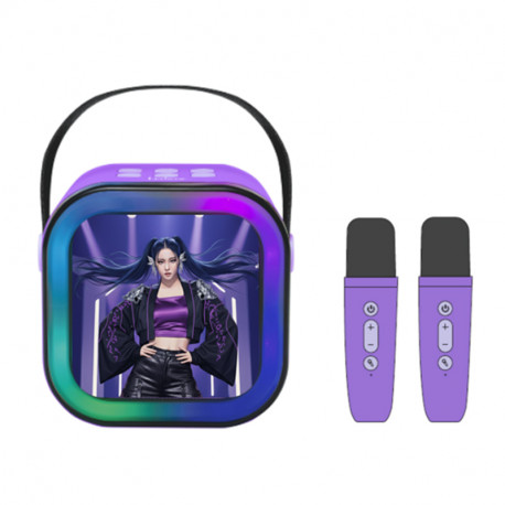 ALTAVOZ DE KARAOKE PORTATIL CON MICROFONO INALAMBRICO K-POP