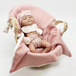 REBORN SILICONA VERA MANTITA ROSA