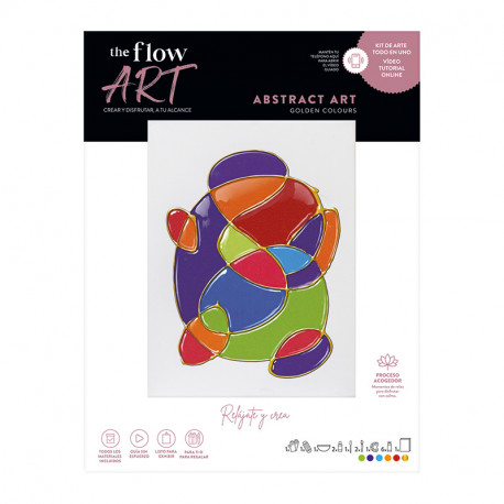 FLOW ART ABSTRACT ART GOLDEN COLOURS