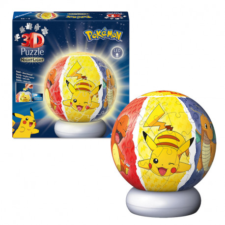 PUZZLE 3D BALL NIGHTLIGHT POKEMON