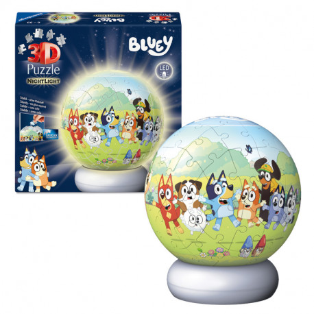 PUZZLE 3D BALL NIGHTLIGHT BLUEY