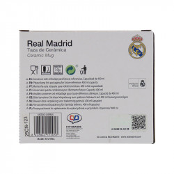 REAL MADRID TAZA AZUL BICOLOR CAJA