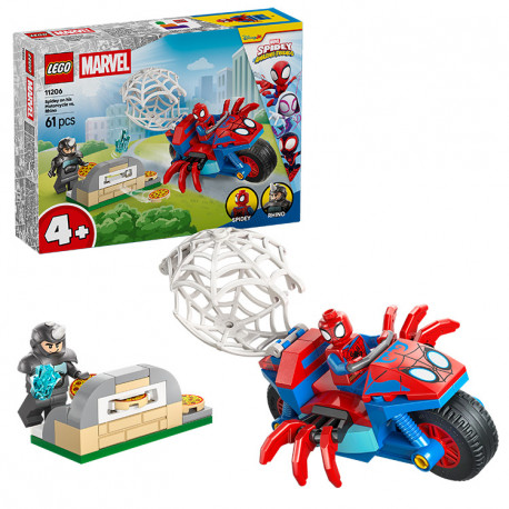 SPIDEY EN SU MOTO VS. RINO